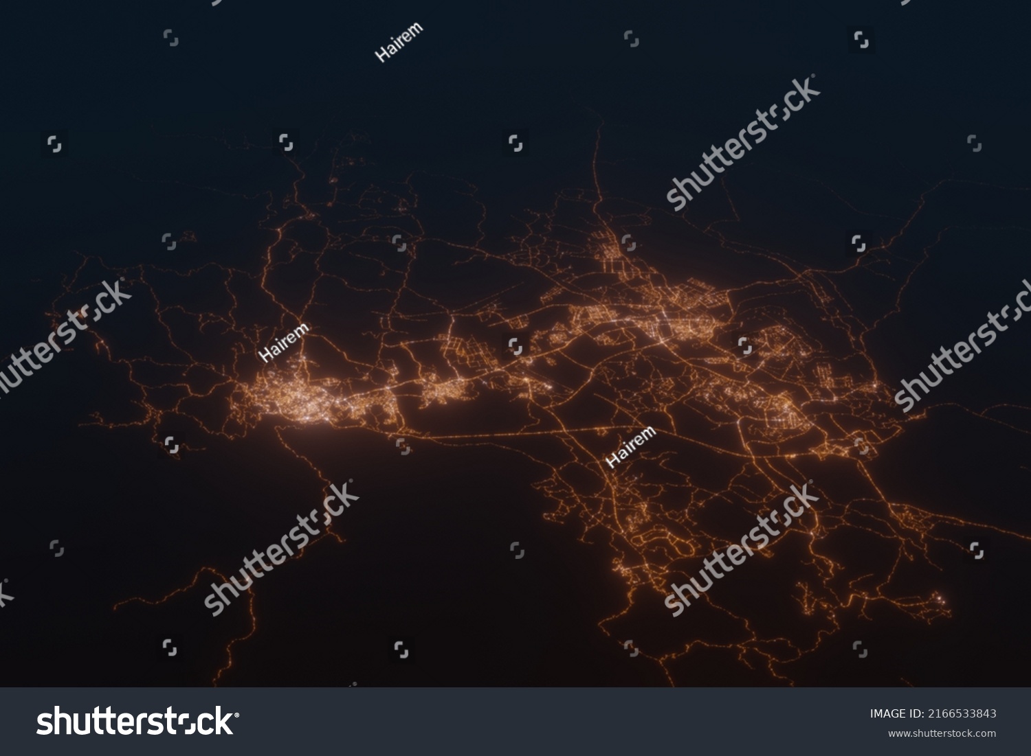 Aerial Shot Abha Saudi Arabia Night Stock Illustration 2166533843 ...