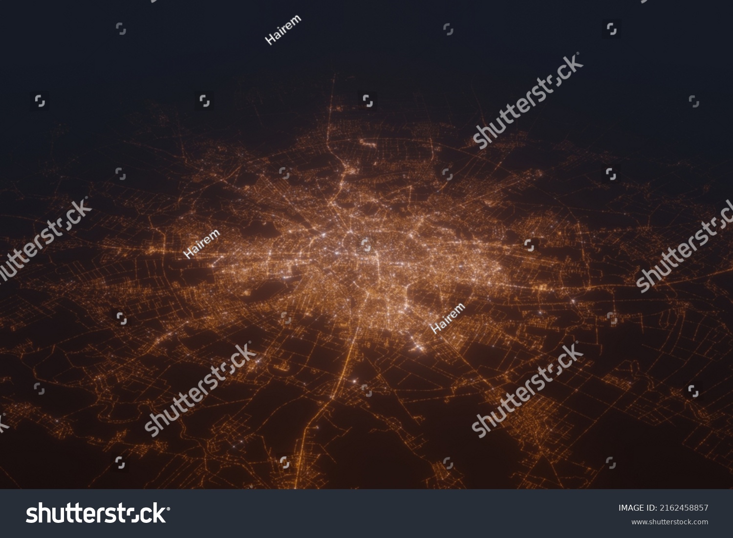 Aerial Shot Bucharest Romania Night View Stock Illustration 2162458857 ...