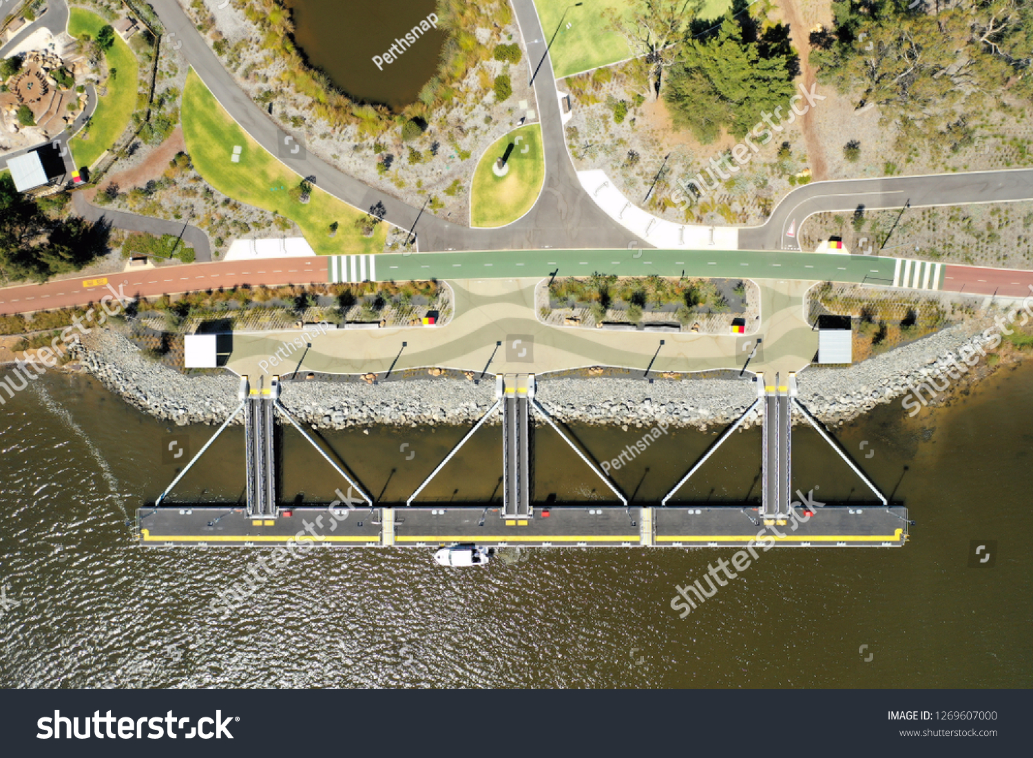 Aerial View Floating Jetty Burswood Jetty Stock Photo Edit Now 1269607000