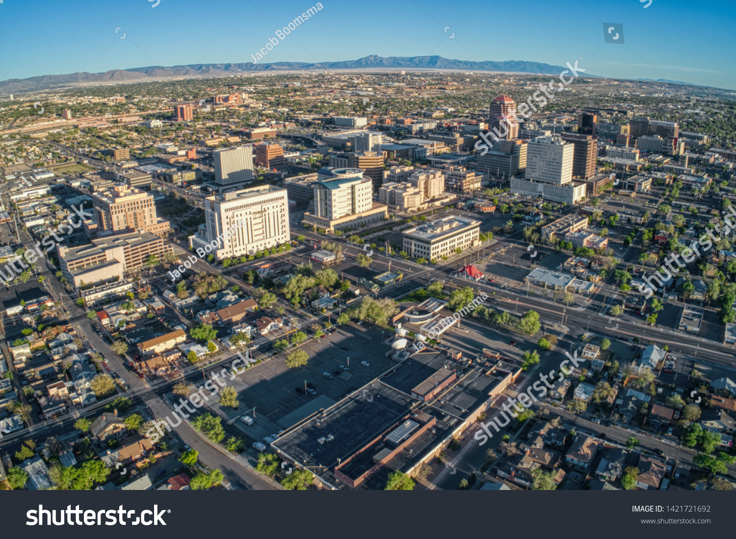 Aerial View Albuquerque Biggest City New Stock Photo Edit Now 1421721692