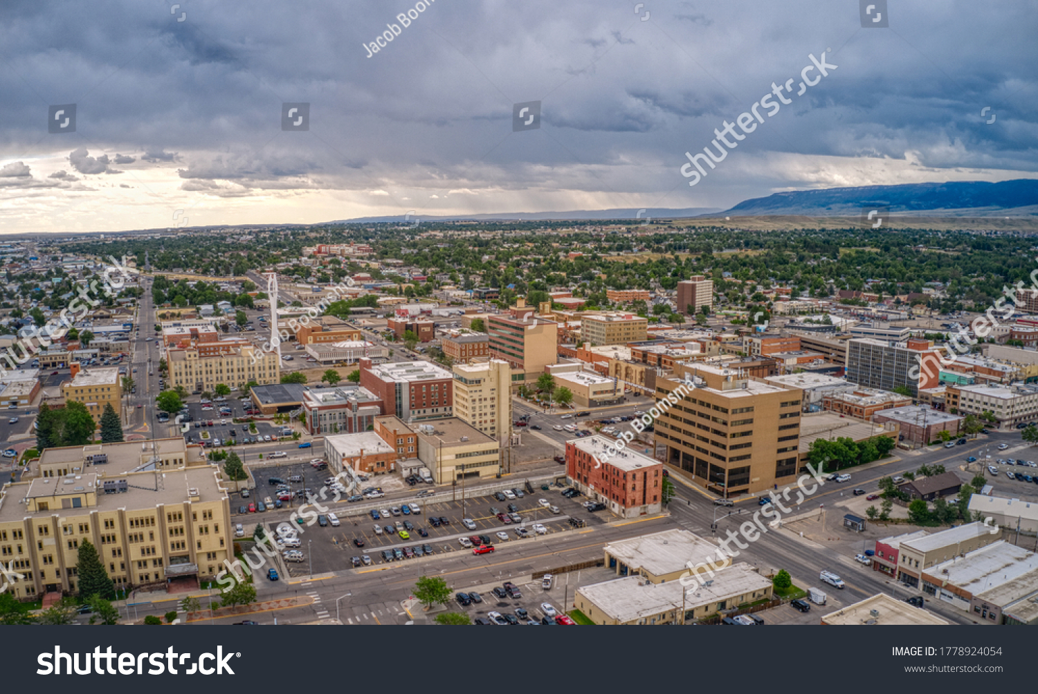 Aerial View Casper One Largest Towns Stock Photo 1778924054 