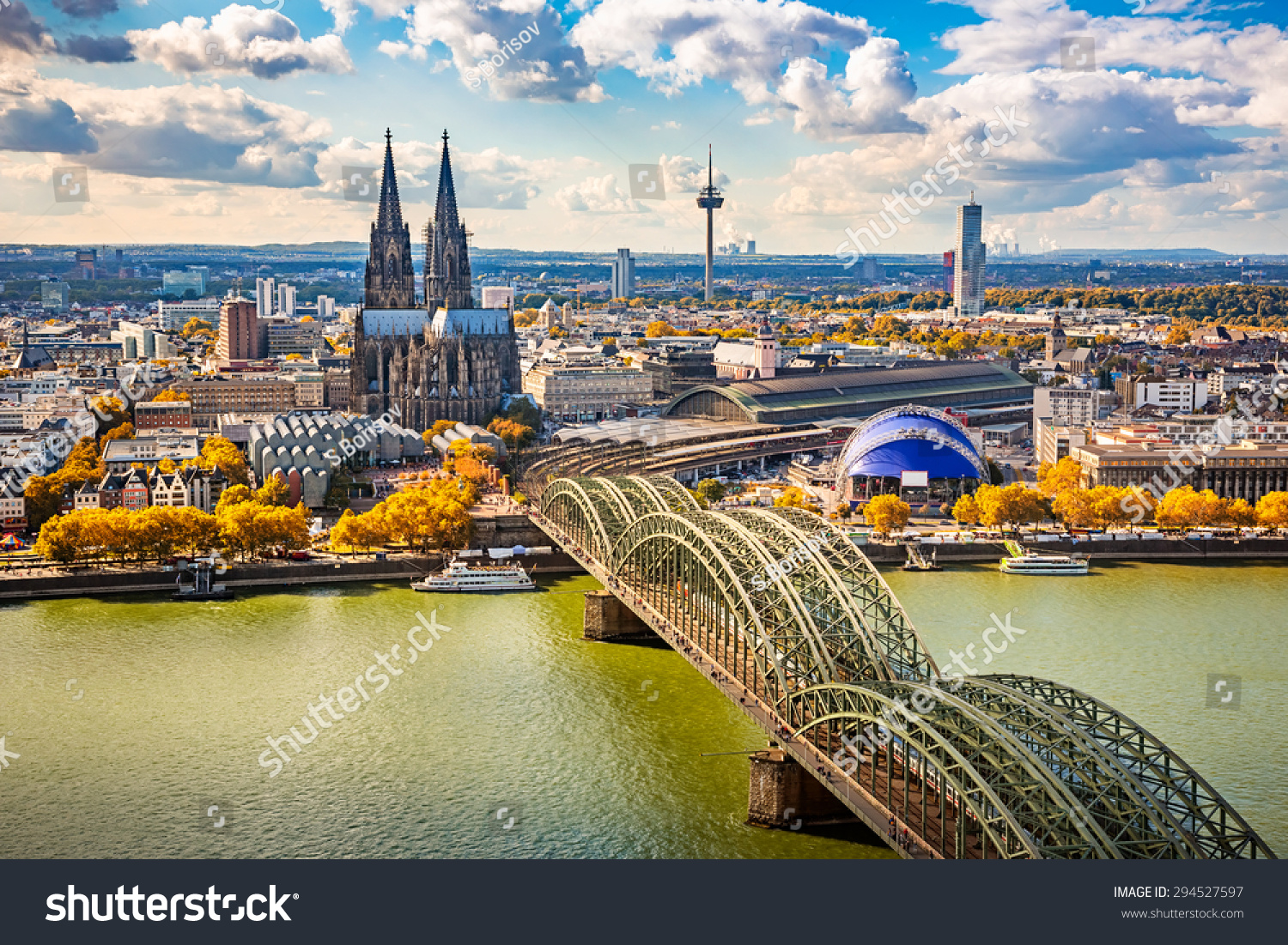 Aerial View Of Cologne, Germany Stock Photo 294527597 : Shutterstock