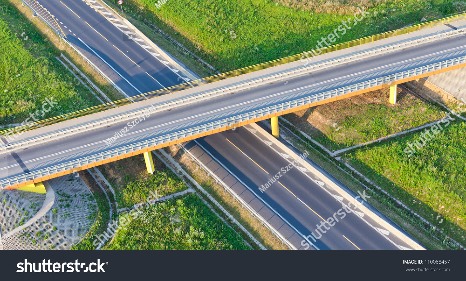 Aerial View Of Crossroads Stock Photo 110068457 : Shutterstock