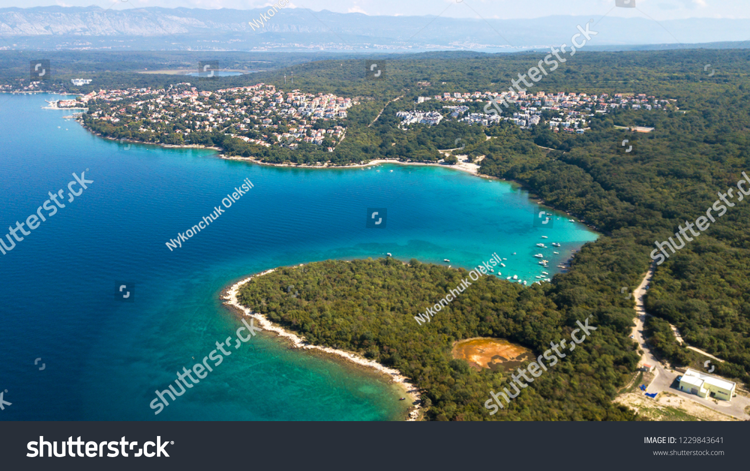 Aerial View Crystal Clear Water Off Stock Photo Edit Now 1229843641