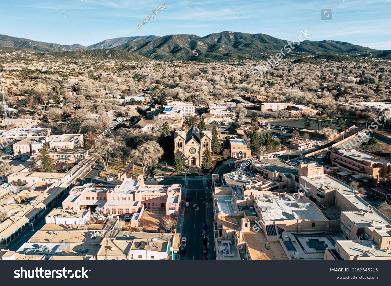 Aerial View Downtown Area Santa Fe Stock Photo 2162645215 | Shutterstock