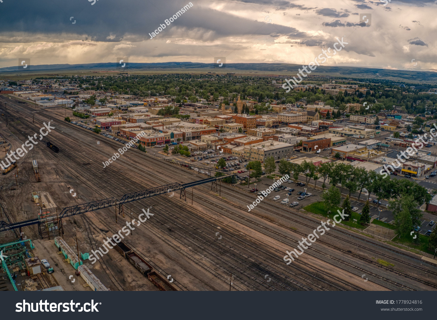 854 Laramie Wyoming Images Stock Photos Vectors Shutterstock   Stock Photo Aerial View Of Downtown Laramie Wyoming In Summer 1778924816 