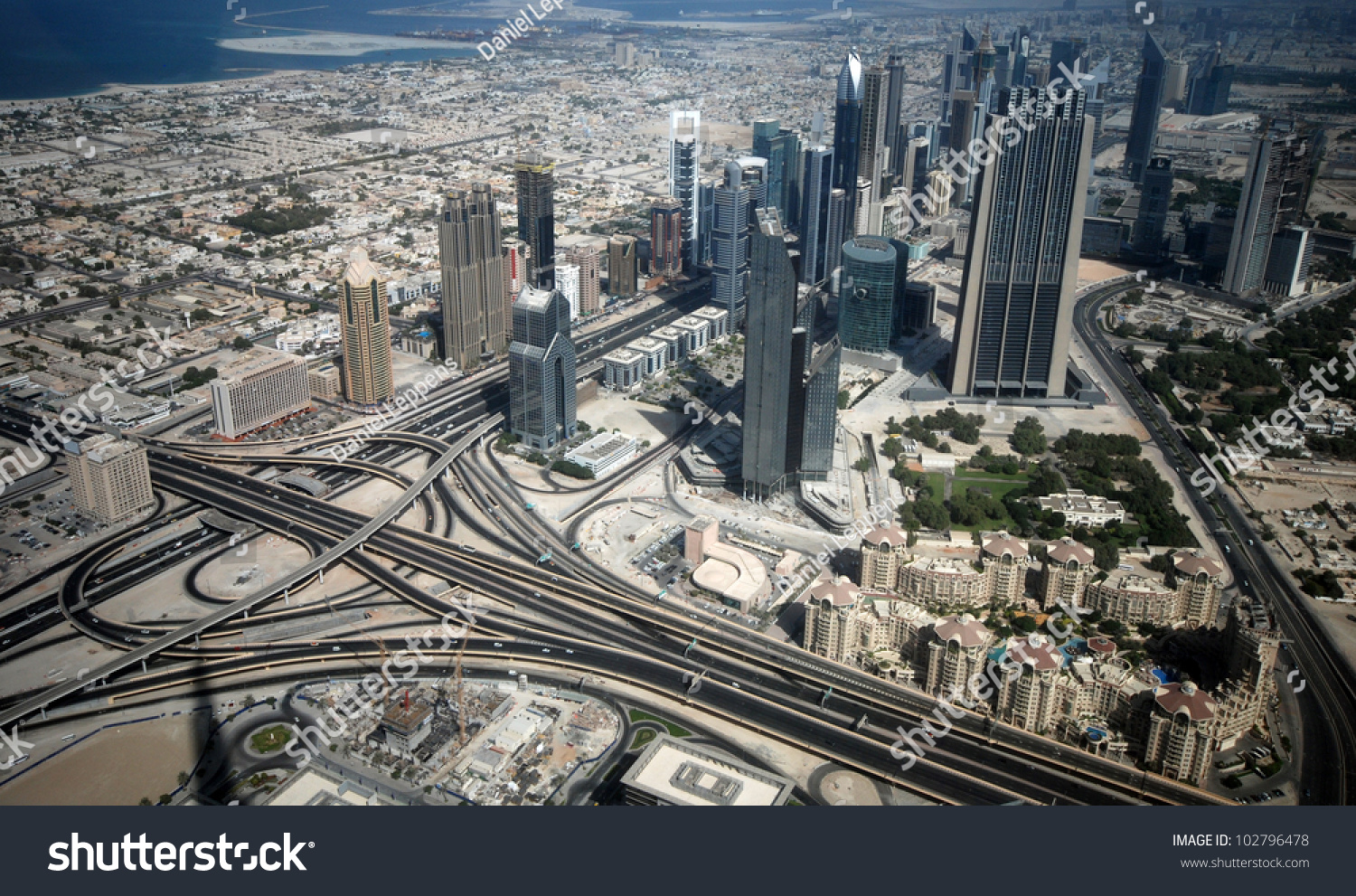 Aerial View Of Dubai (United Arab Emirates) Stock Photo 102796478 ...