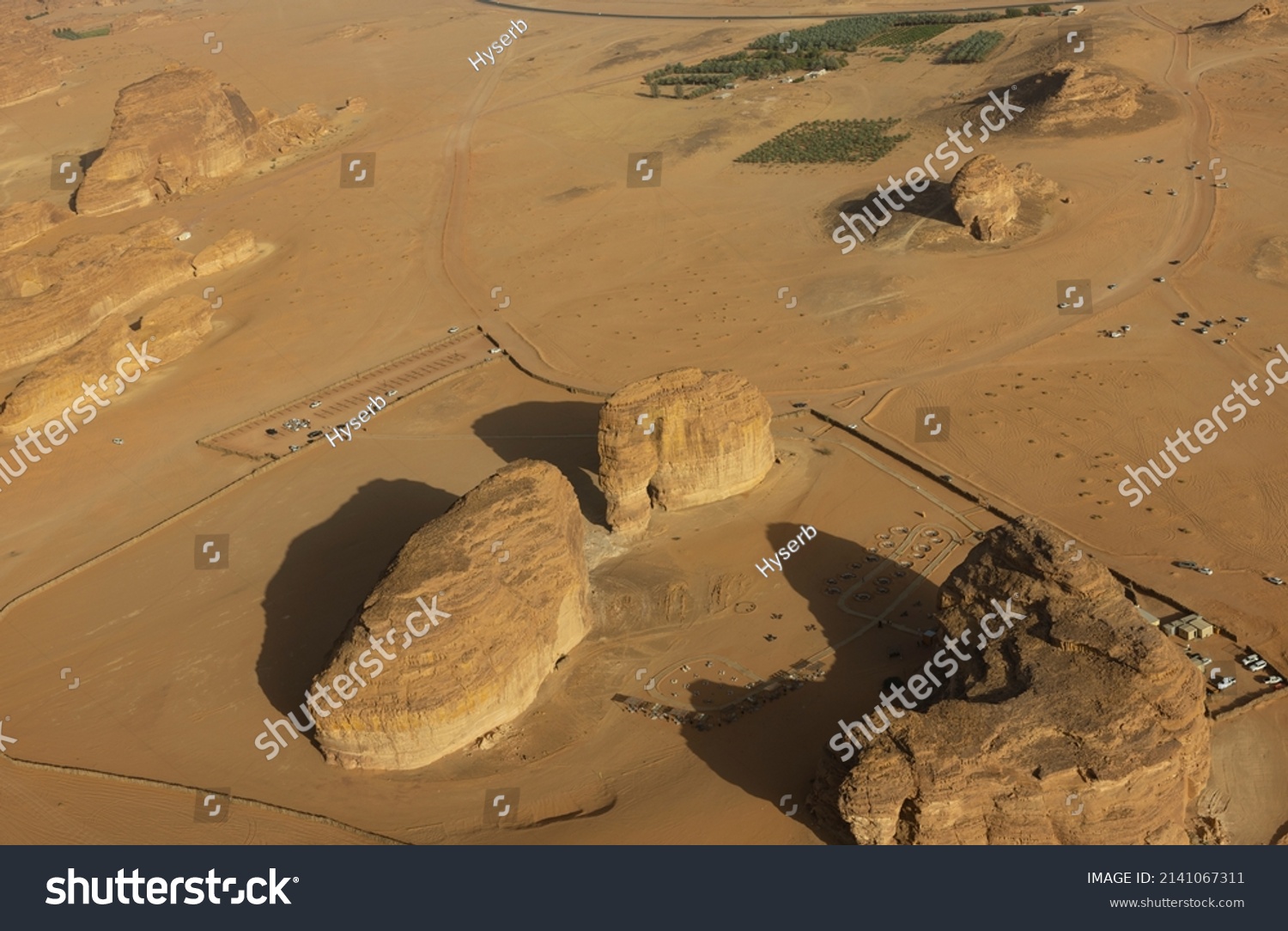 Aerial View Elephant Rock Jabal Alfil Stock Photo 2141067311 | Shutterstock