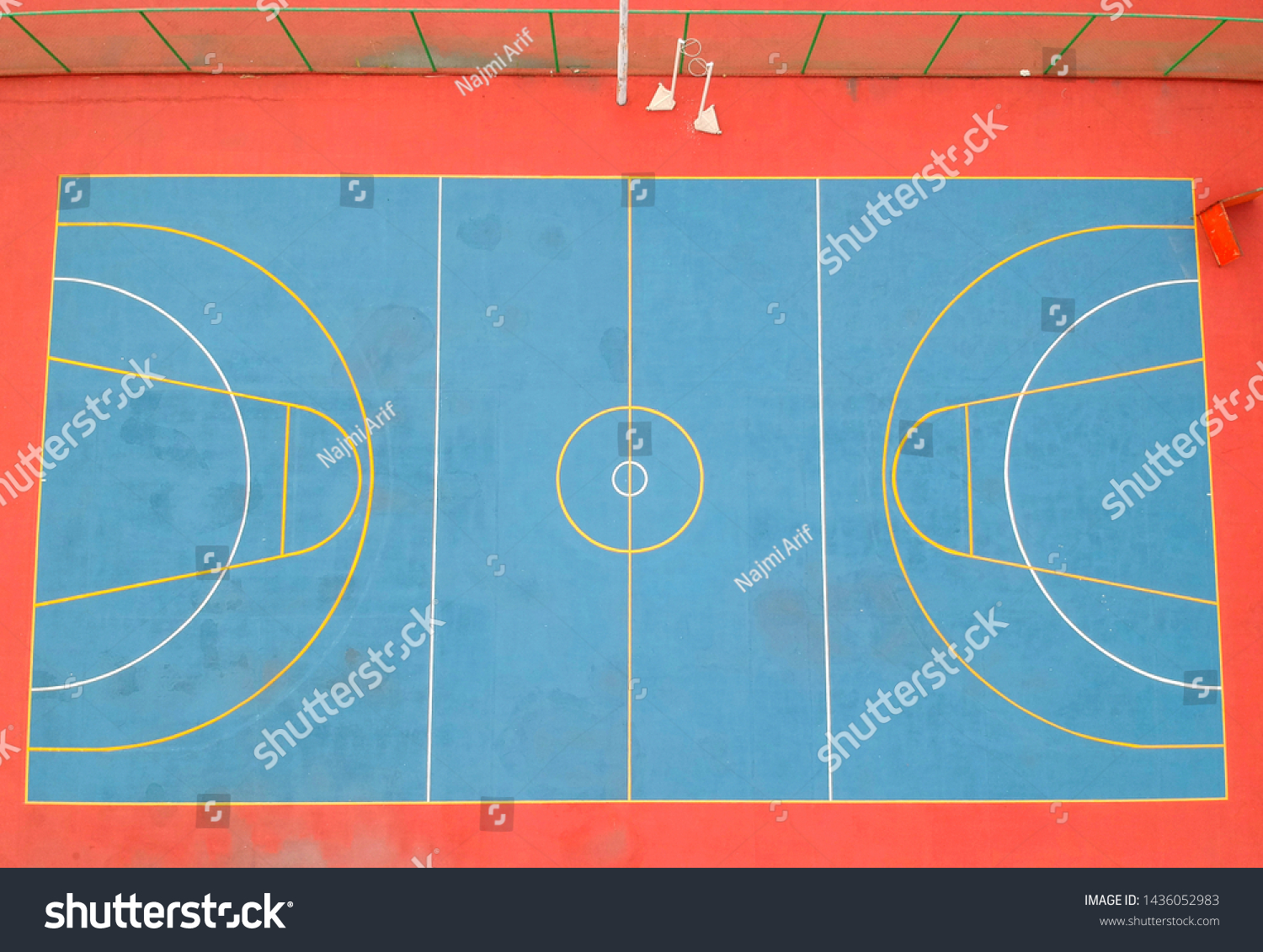 Aerial View Empty Basketball Court Port Stock Photo (Edit Now) 1436052983