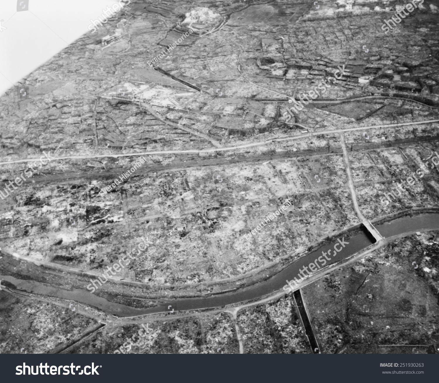 Aerial View Nagasaki Japan After Atomic Stock Photo Edit Now