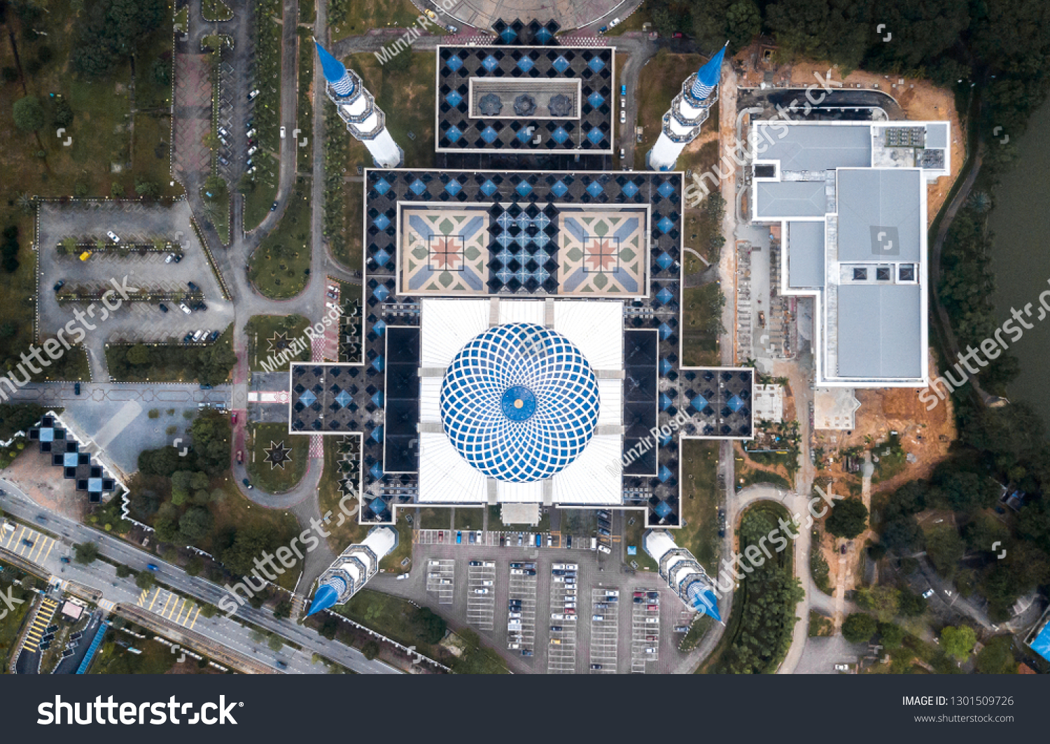 Aerial Top Down View Blue Mosque Stock Photo 1072936172 Shutterstock