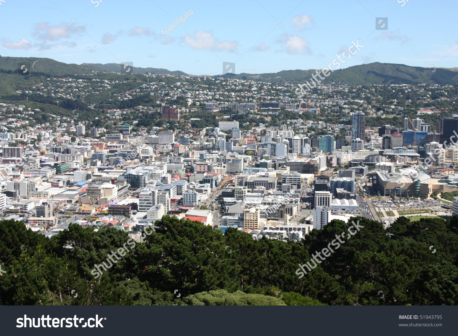 Aerial View Of Wellington Cbd. North Island, New Zealand. Capital City ...