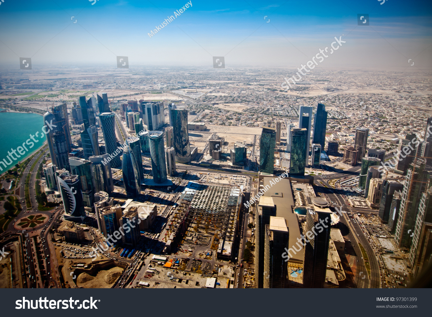 Aerial View On Doha Capital Qatar Stock Photo 97301399 - Shutterstock