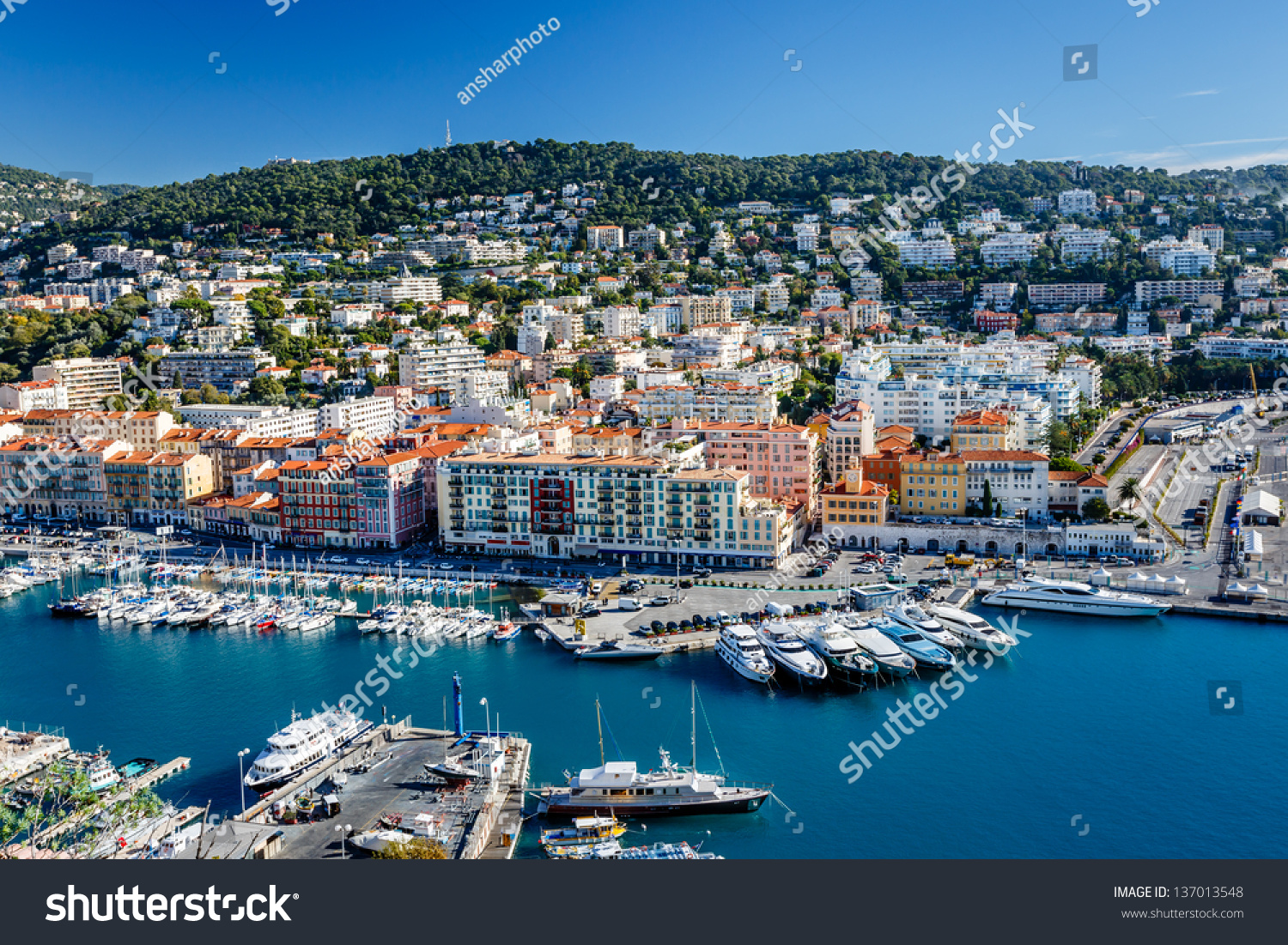 Aerial View On Port Nice Luxury Stock Photo 137013548 - Shutterstock