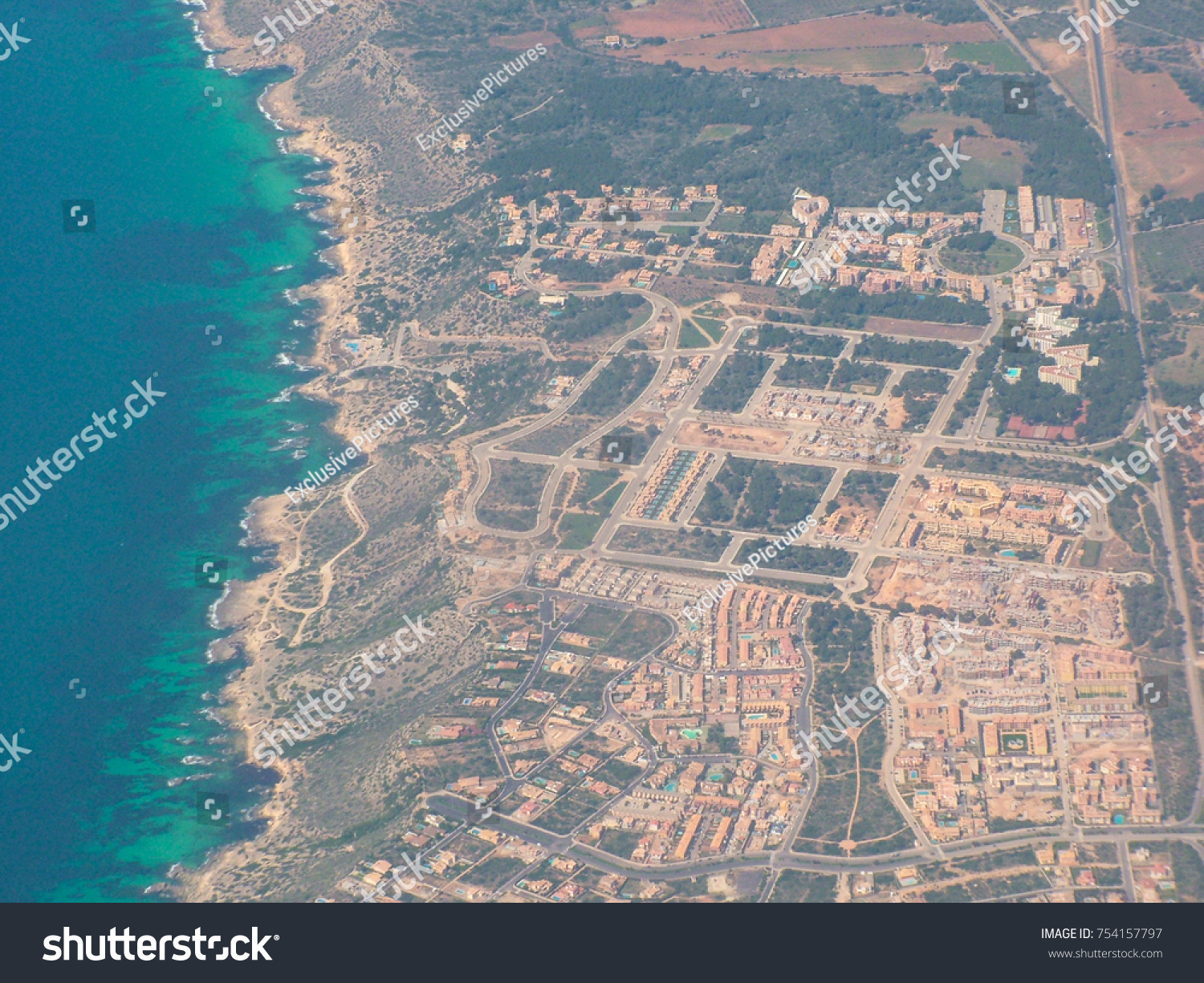 Aerial View On Coastline Llucmajor Sa Stock Photo Edit Now