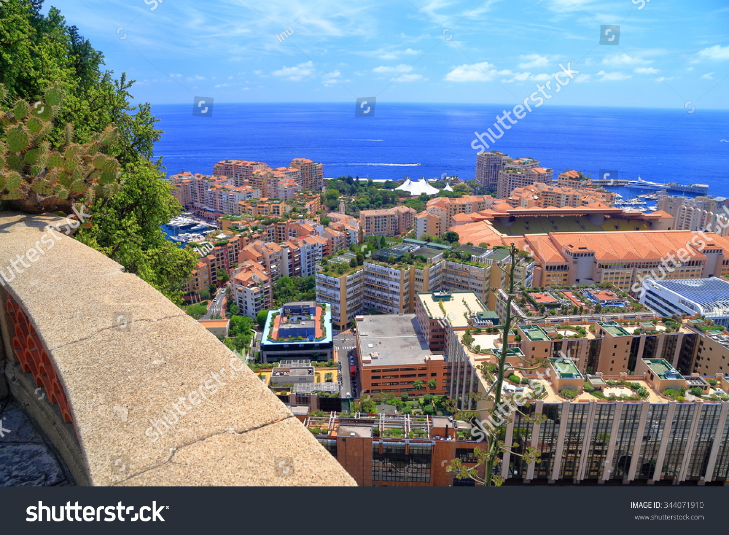 Aerial View Fontvieille District Stade Louis Stock Photo Edit Now