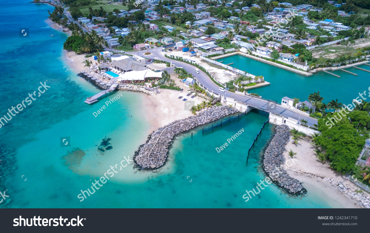 Aerial View Blue Water Barbados Island Stock Photo Edit Now 1242341710
