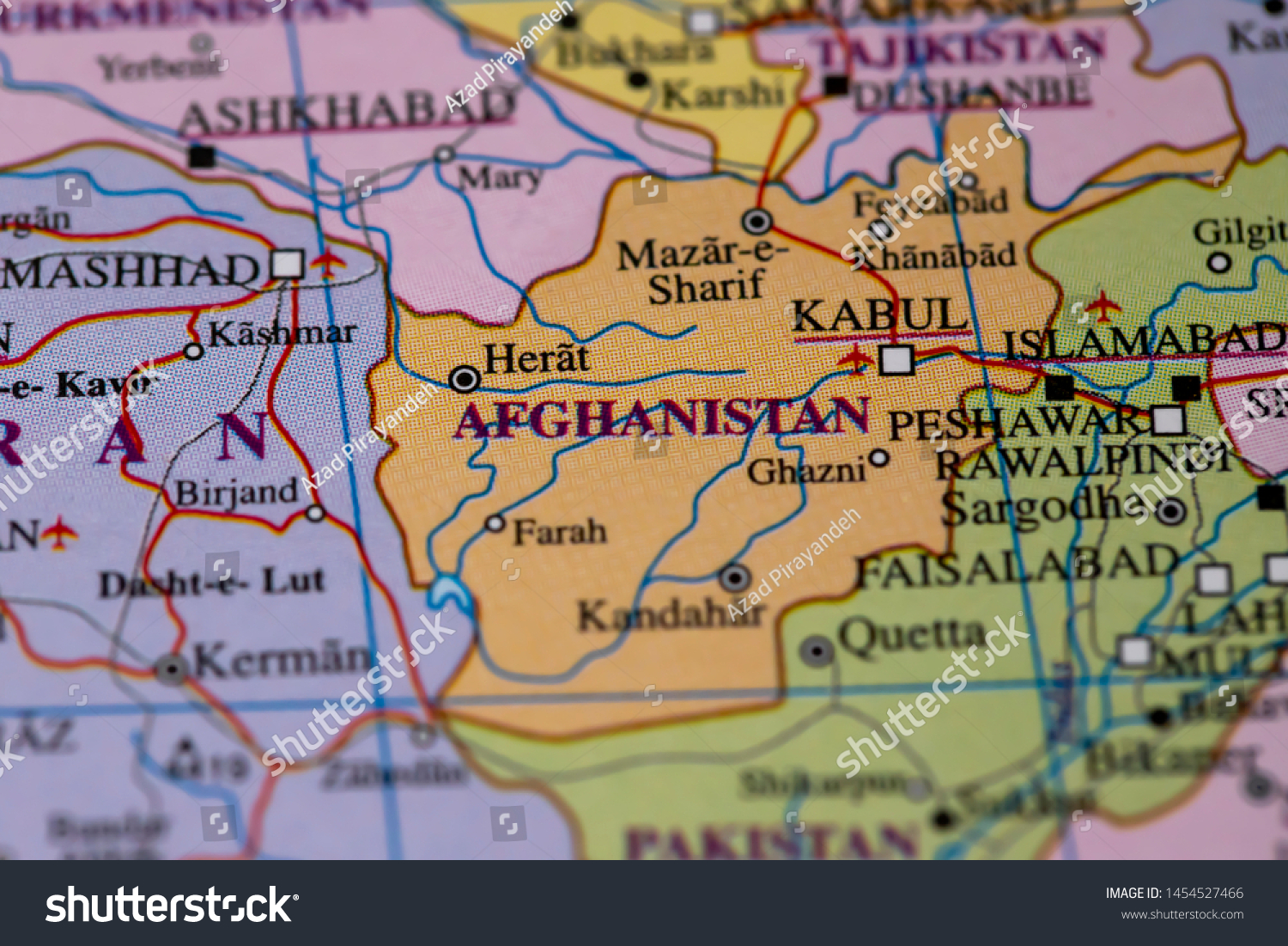 Afghanistan Location On World Map Stock Photo Edit Now 1454527466