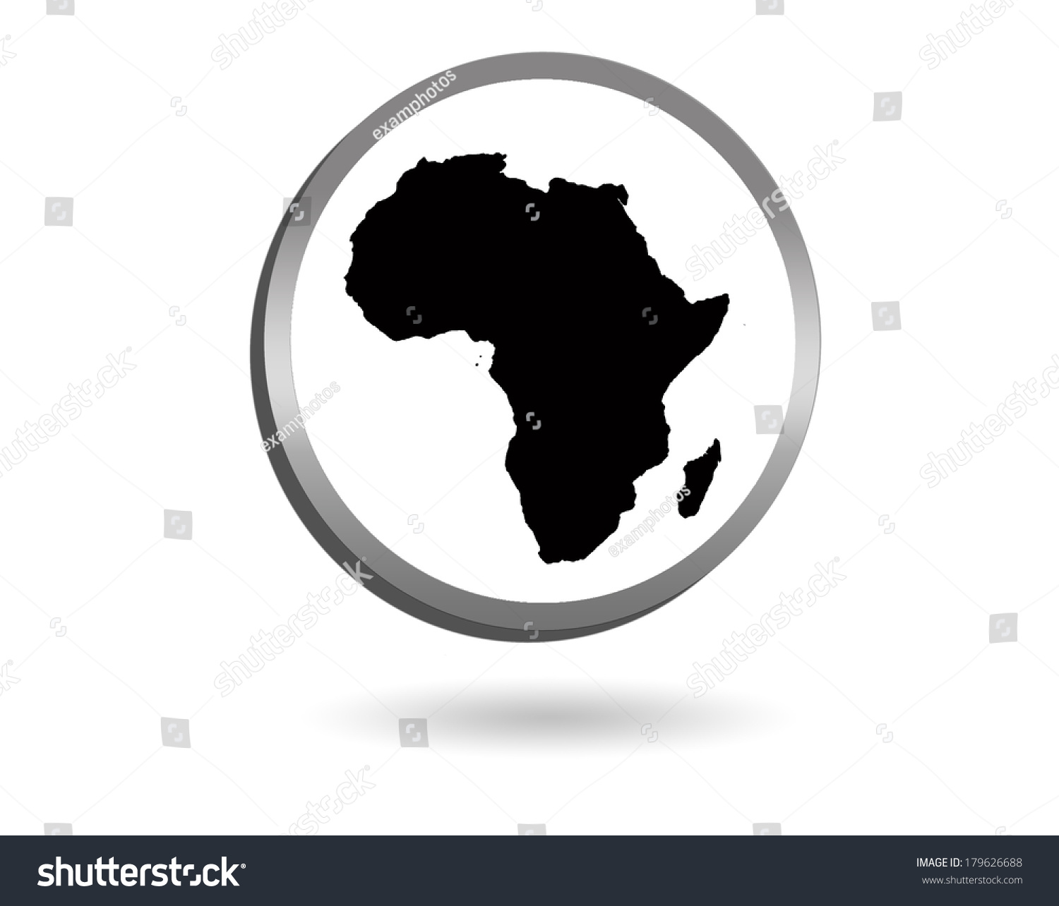 Africa Map Icon Stock Illustration 179626688 - Shutterstock