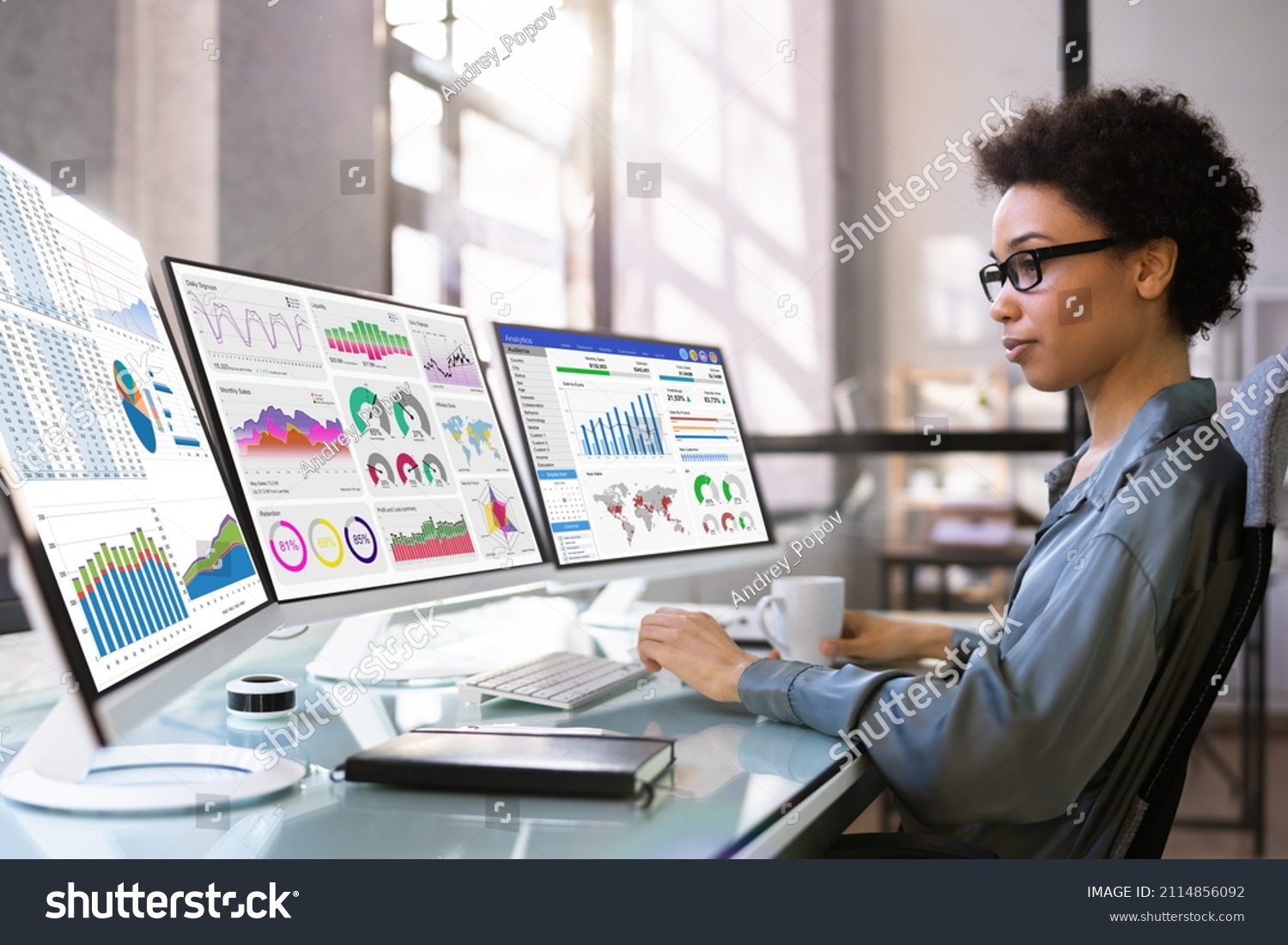 African American Business Data Analyst Woman Stock Photo (Edit Now ...