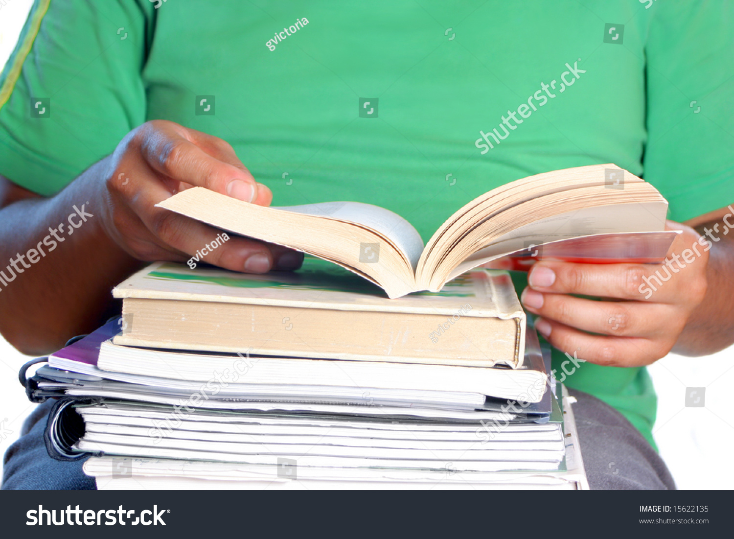 African American College Male Student Books Stock Photo (Edit Now) 15622135