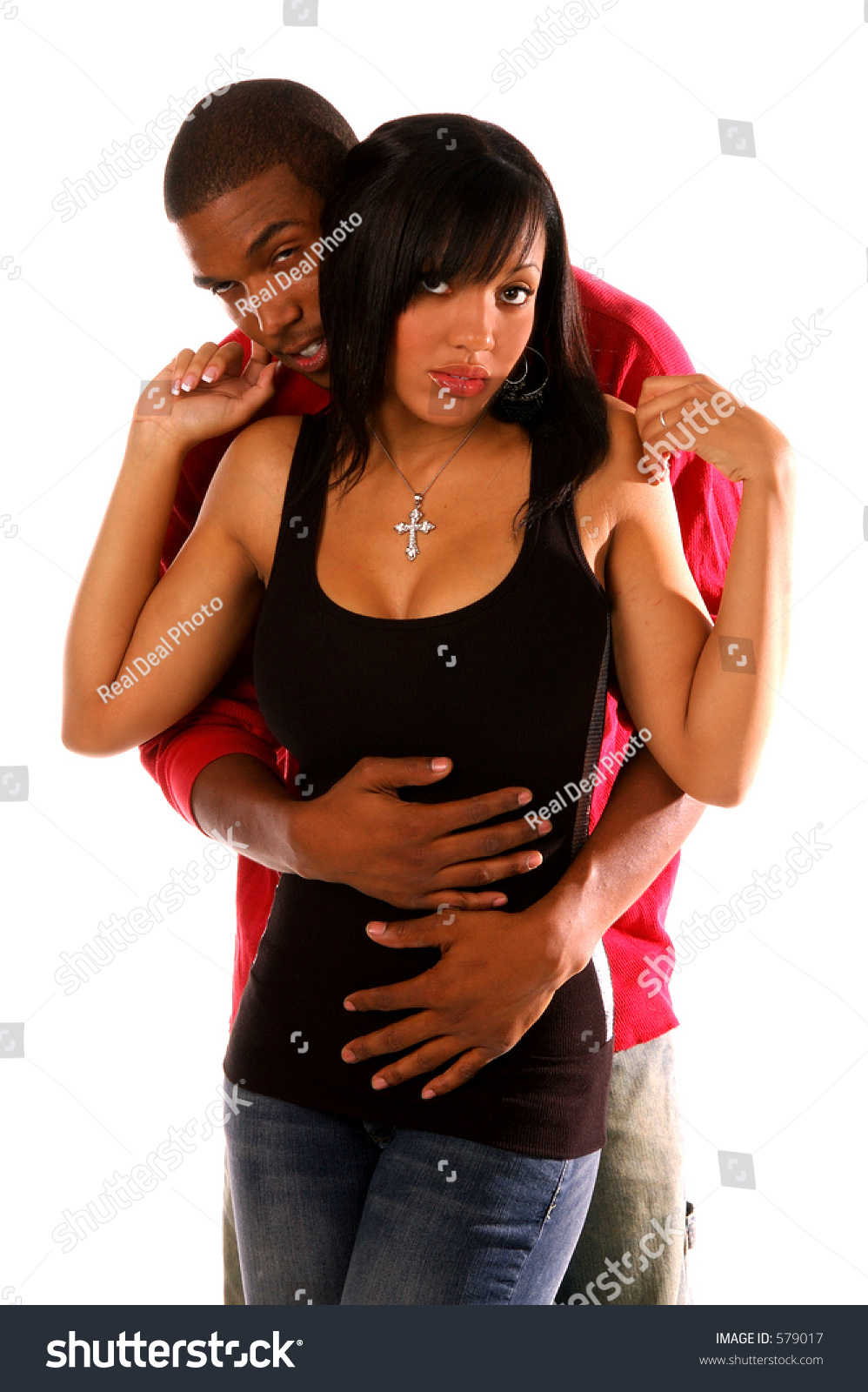 Sexy African American Couple Stock Photo