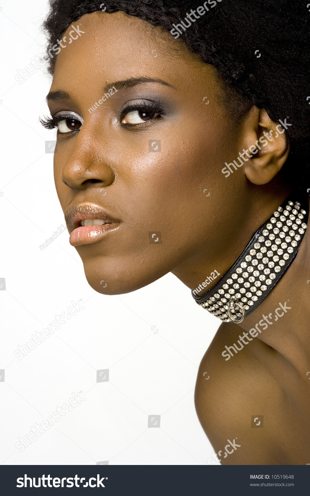 African American Fashion Model Afro Hairstyle Stock Photo 10519648 ...