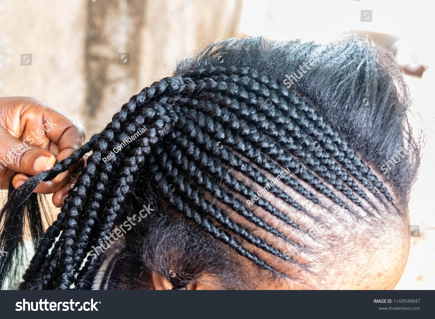 African American Hairdresser Coiffeur Weaves French Stock Photo