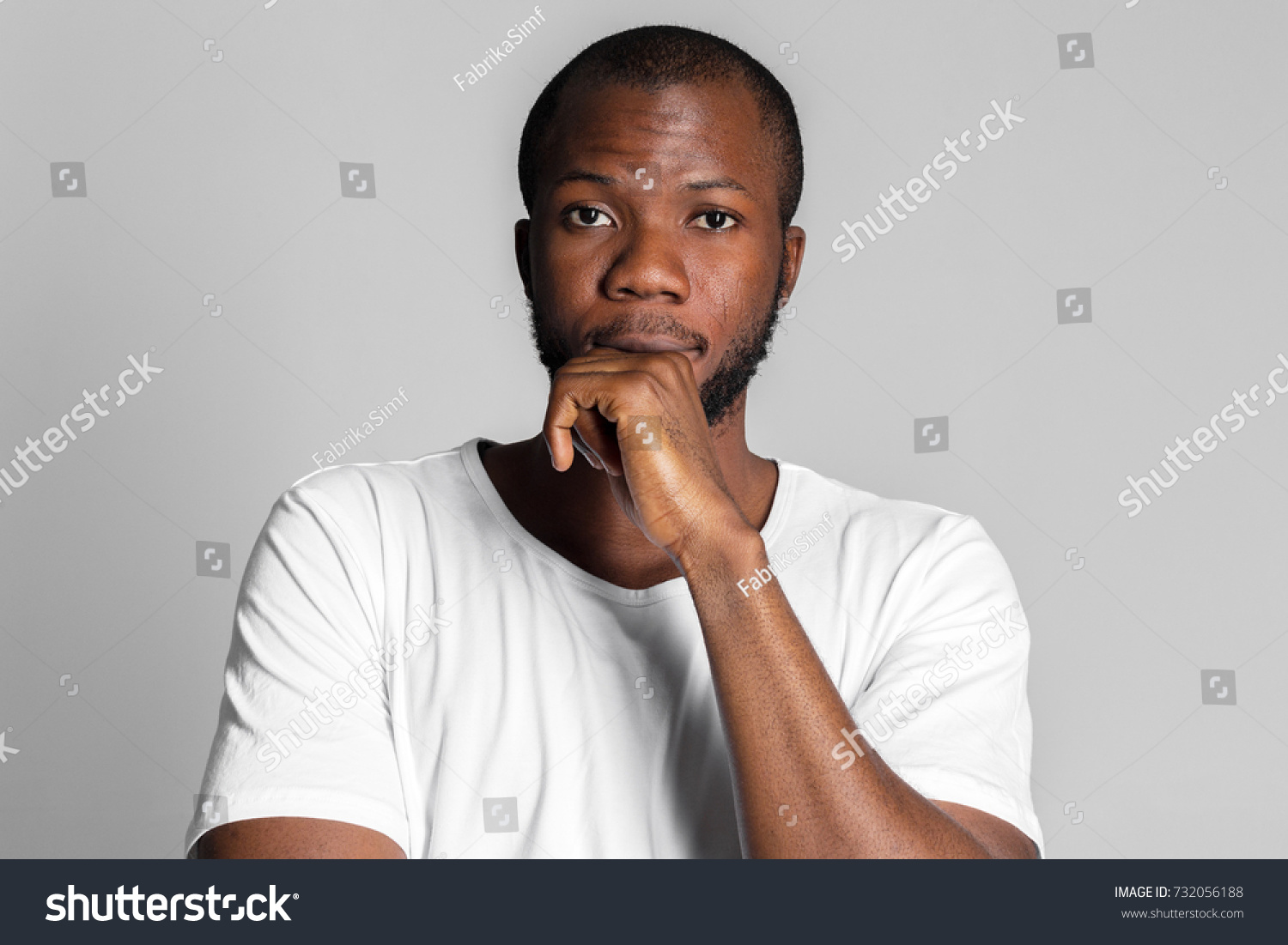 Africanamerican Man Thinking Stock Photo 732056188 | Shutterstock