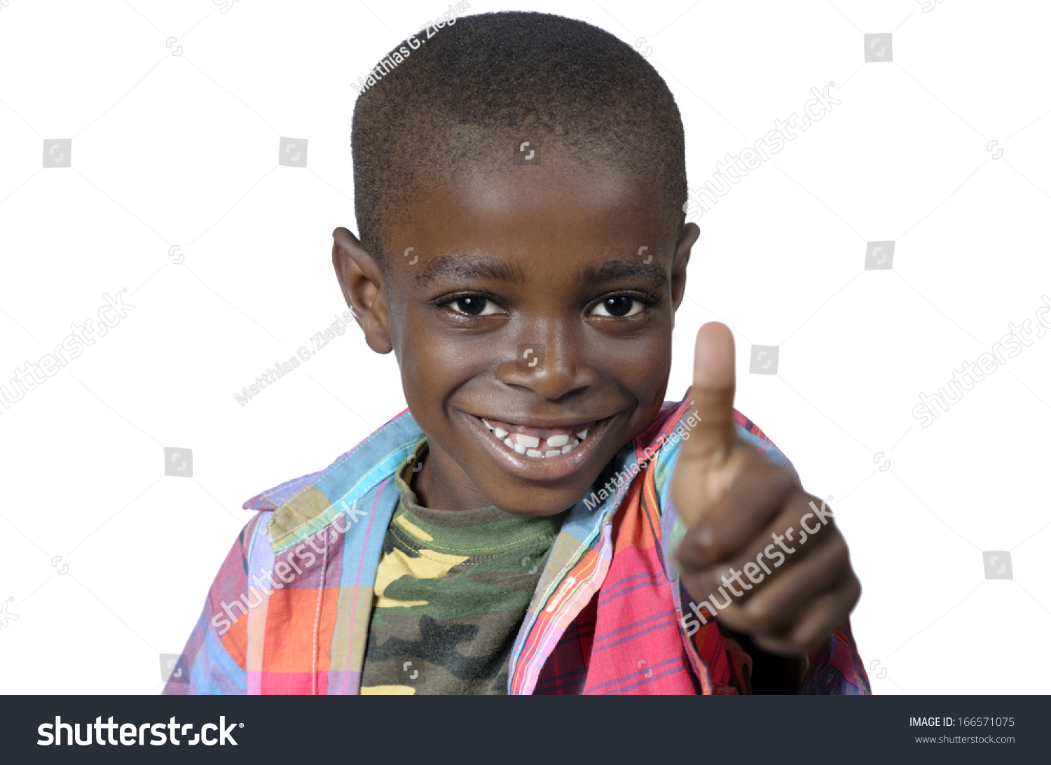African Boy Showing Thumb Up Studio Stock Photo 166571075 - Shutterstock
