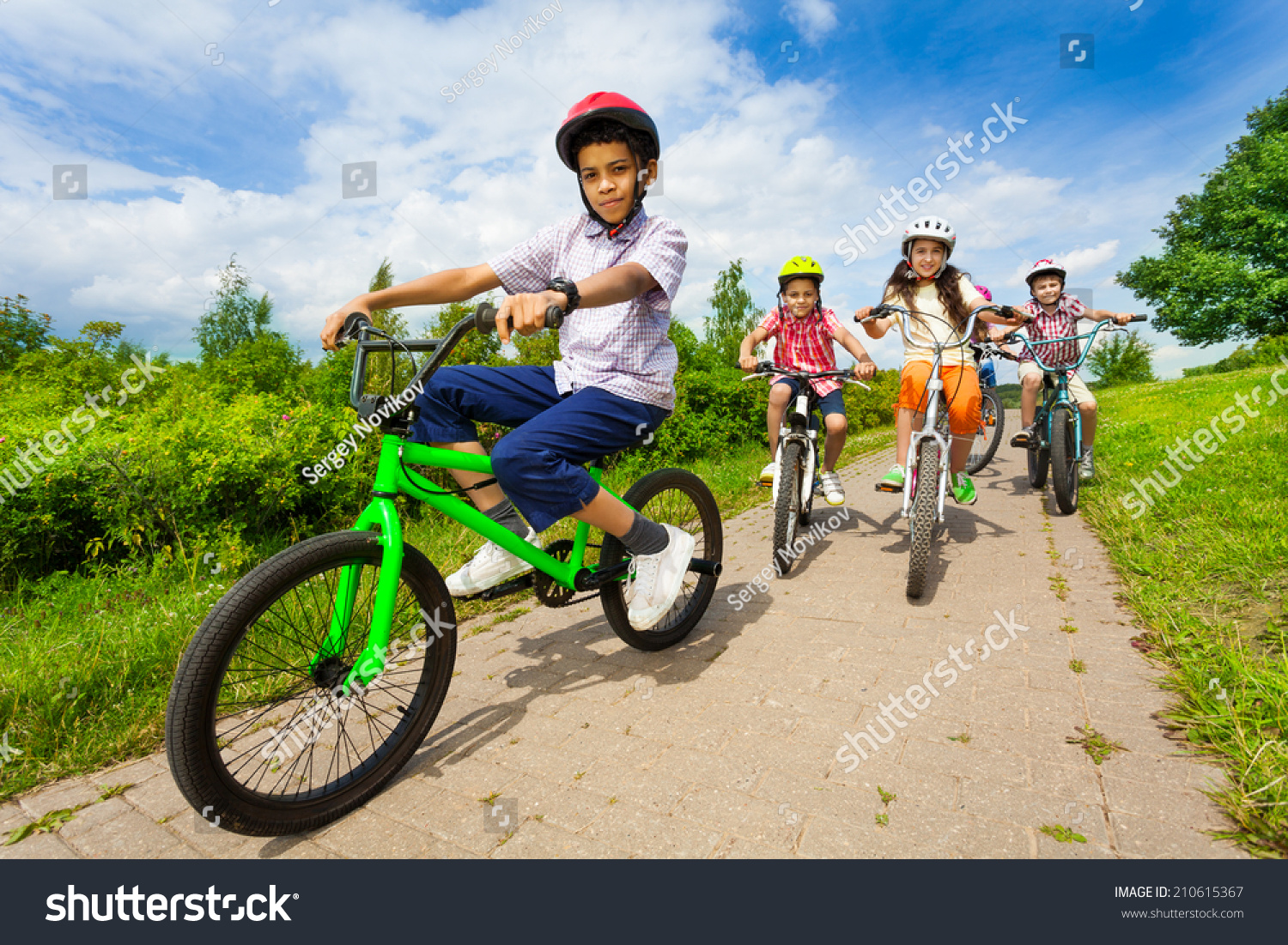 African Guy Rides Bike Friends Riding Stock Photo 210615367 | Shutterstock