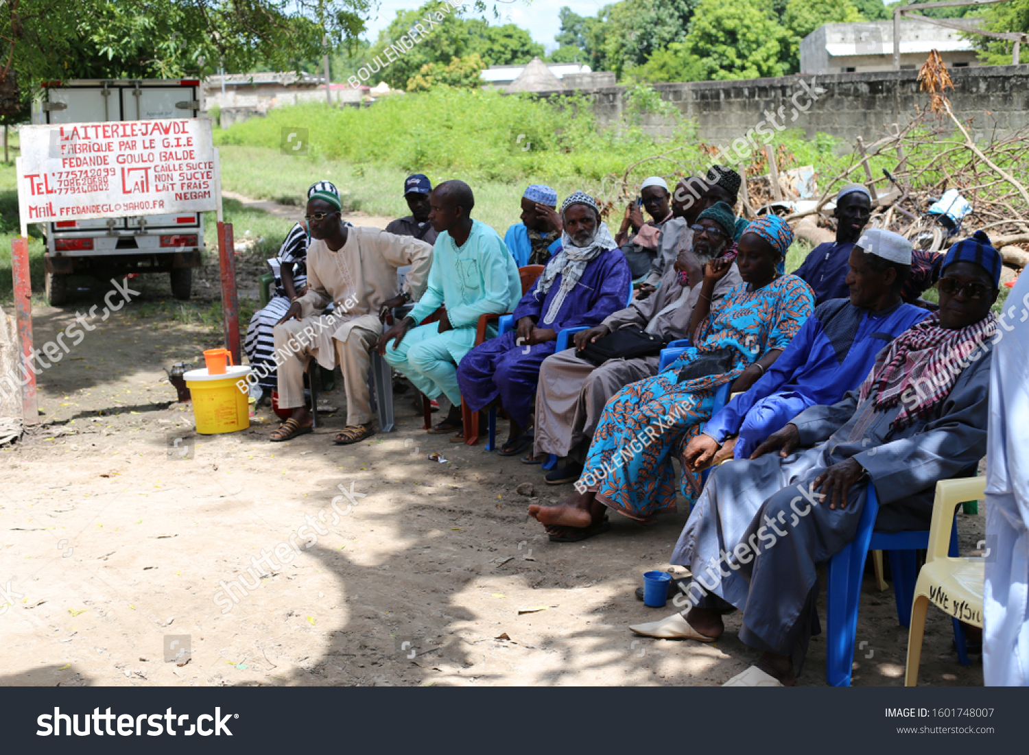 African Men Sitting Discussing Together Kolda Stock Photo Edit Now