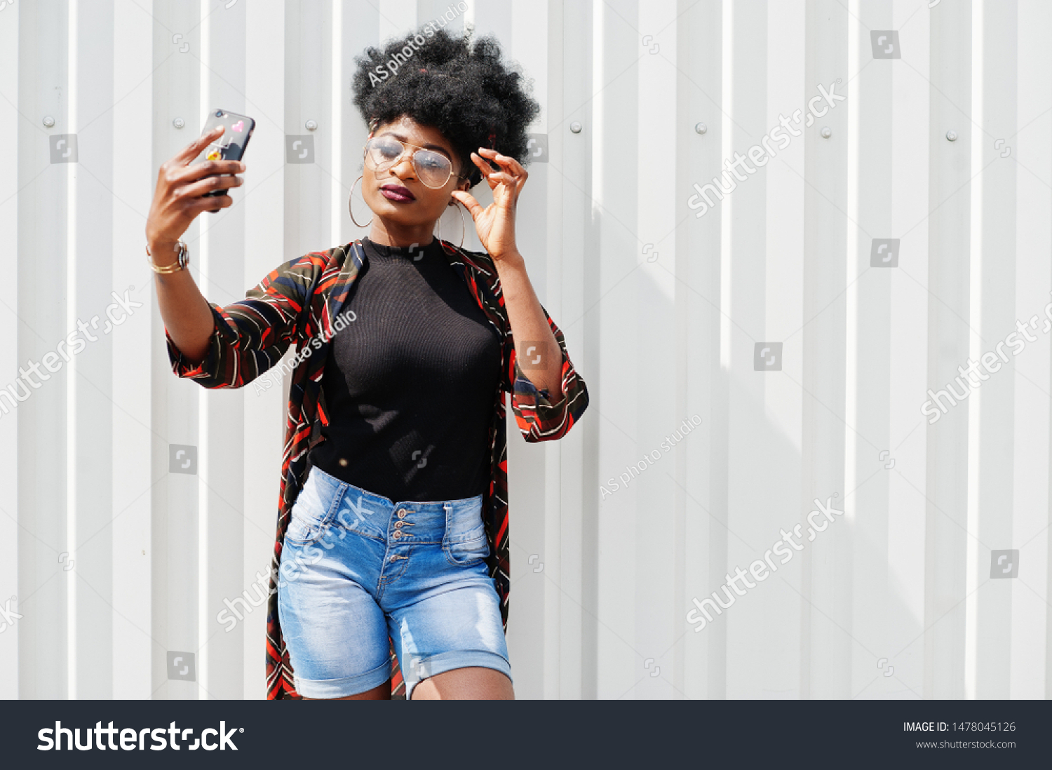 African Woman Afro Hair Jeans Shorts Stock Photo 1478045126 Shutterstock African Woman Afro Hair Jeans Shorts Stock Photo 1478045126 Shutterstock