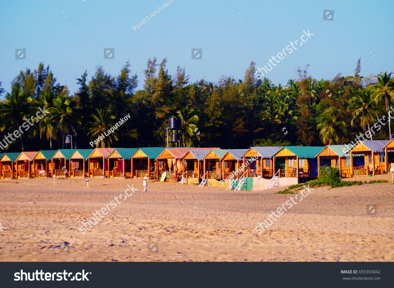 Agonda beach goa india january 22 2017 private resort bungalows