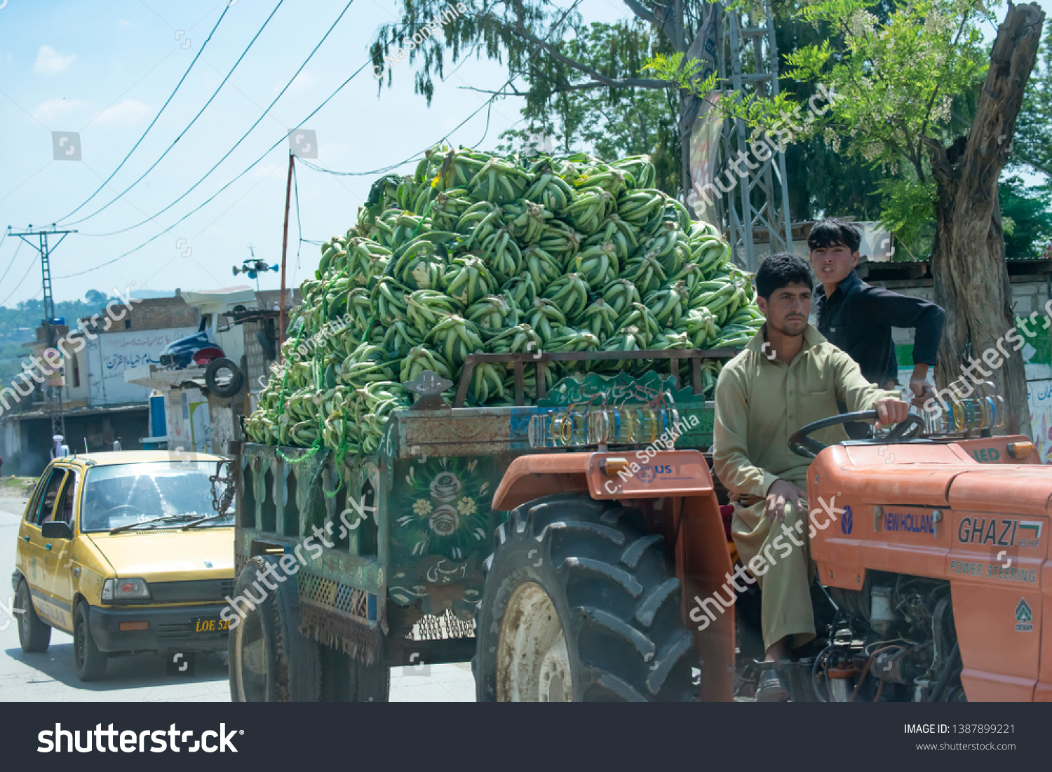 2 394 Tajikistan Economy Images Stock Photos Vectors Shutterstock   Stock Photo Agricultural Products Delivering Scene When Approaching The Cities Along The New Silk Road 1387899221 