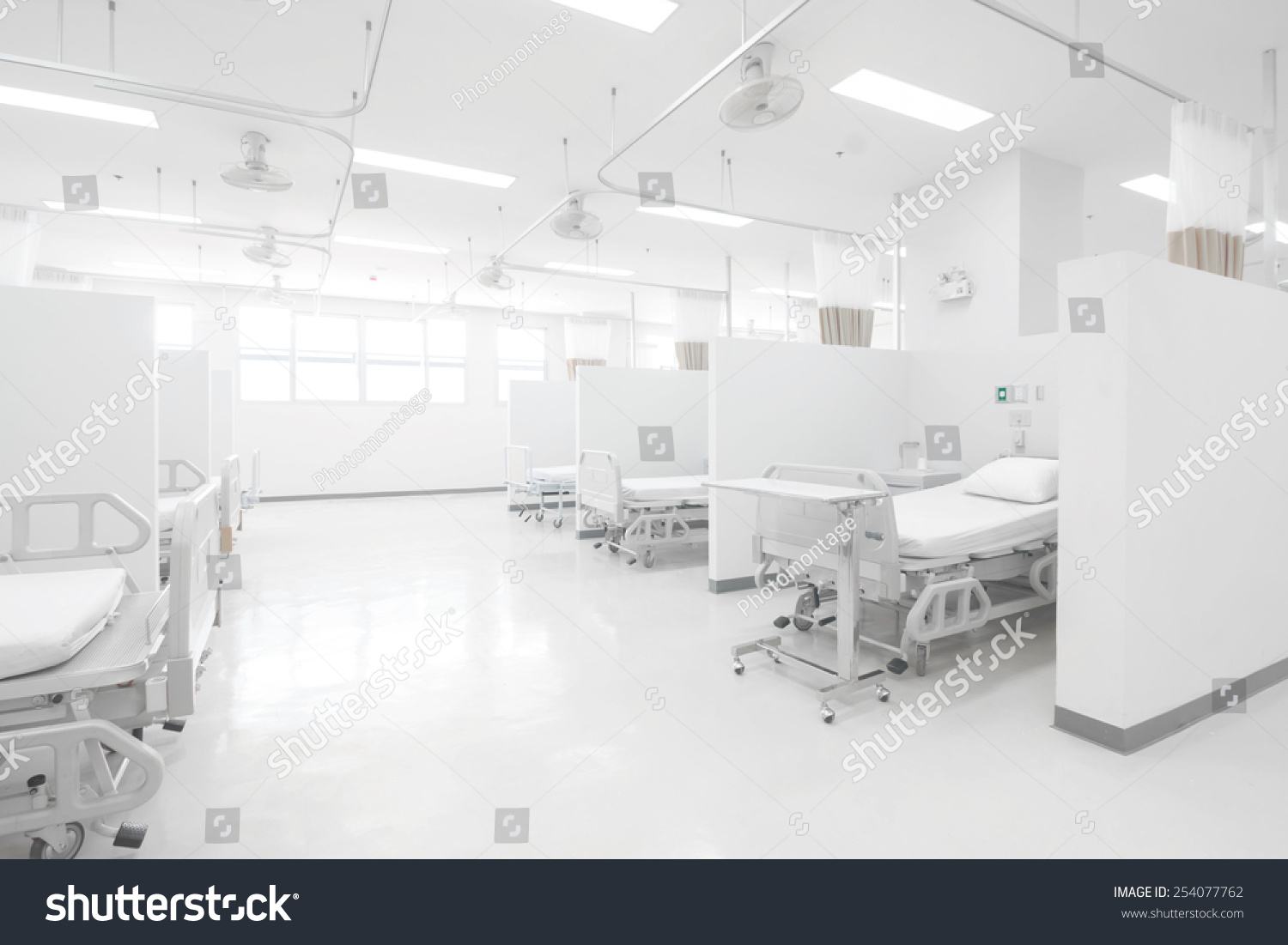 Aided Recovery Room Modern Equipment Comfortable Stock Photo