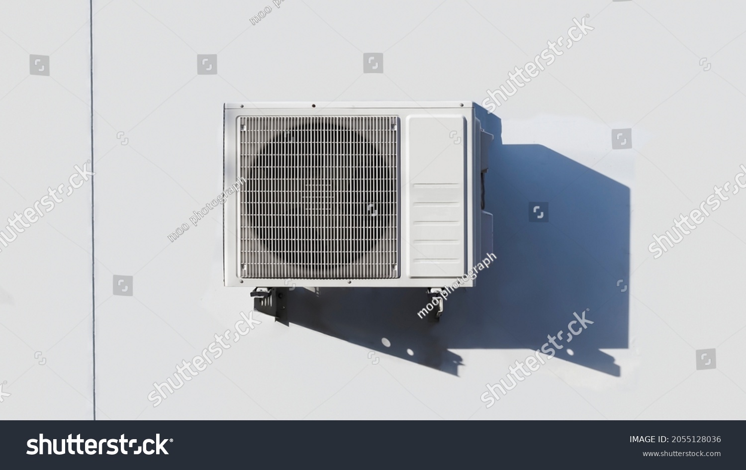 Air Condition Outdoor Unit Compressor Install Stock Photo (Edit Now