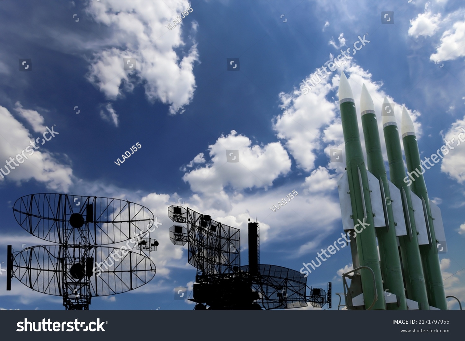 Air Defense Radars Military Mobile Anti Stock Photo 2171797955 ...