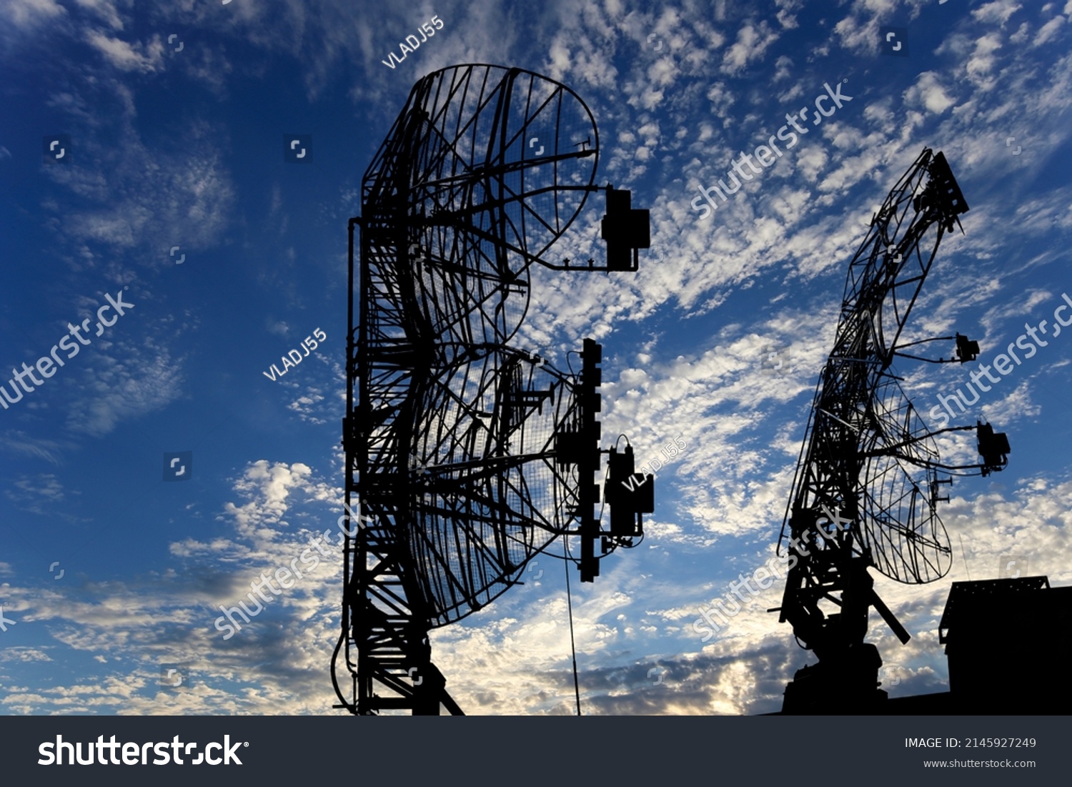 Air Defense Radars Military Mobile Anti Stock Photo 2145927249 ...