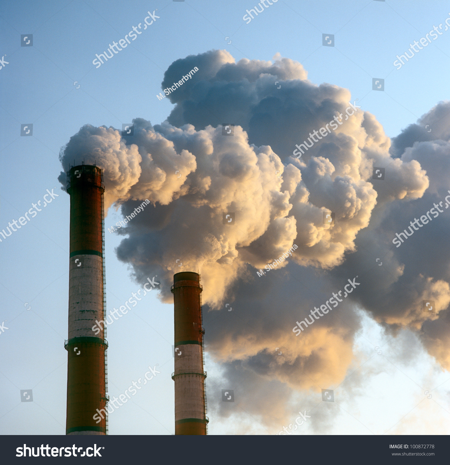 Air Pollution By Smoke Coming Out Stock Photo 100872778 ...