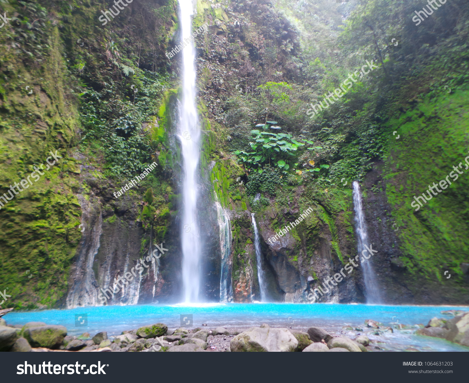 Air Terjun Dua Warna North Sumatra Stock Photo Edit Now