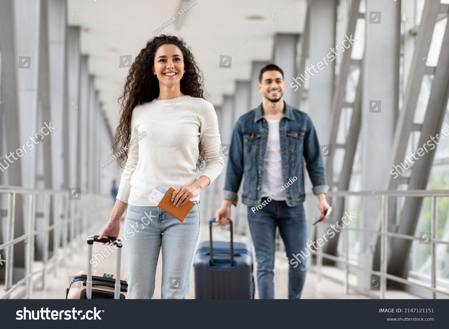 Air Travels Concept Portrait Happy Man Stock Photo 2147121151 ...