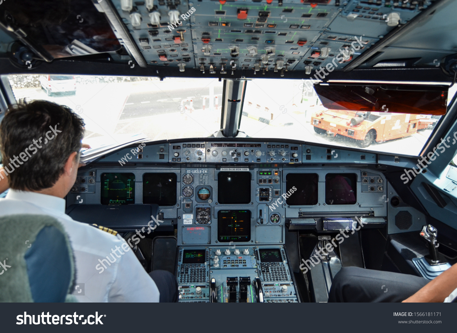 Airbus A3 Cockpit View Iberia Express Stock Photo Edit Now