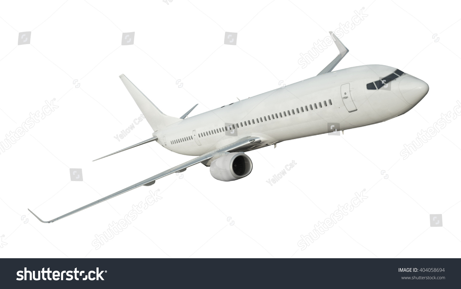 Airplane Isolated On White Background Stock Photo 404058694 