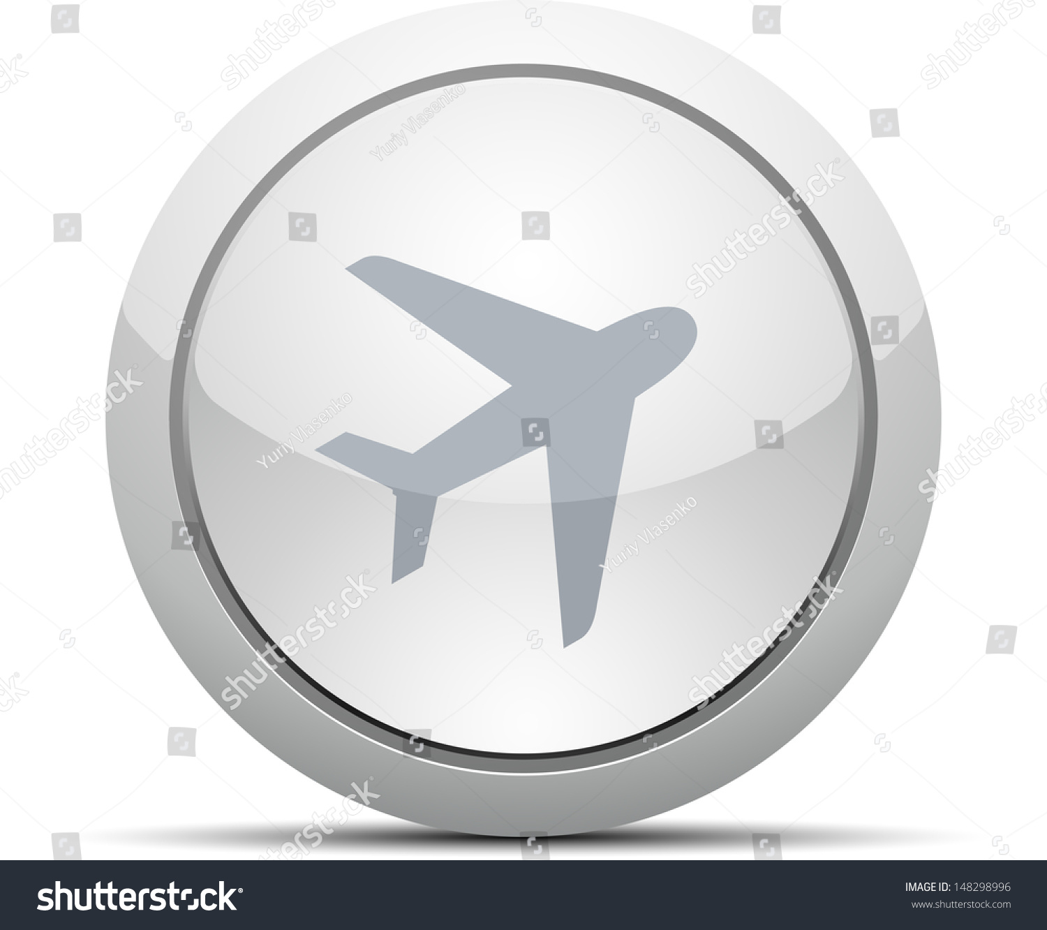 Airport / Airplane Button Stock Photo 148298996 : Shutterstock