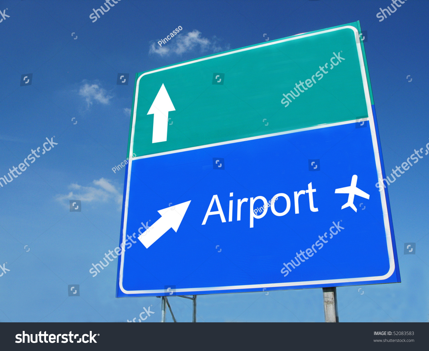 Airport Road Sign Stock Photo 52083583 : Shutterstock