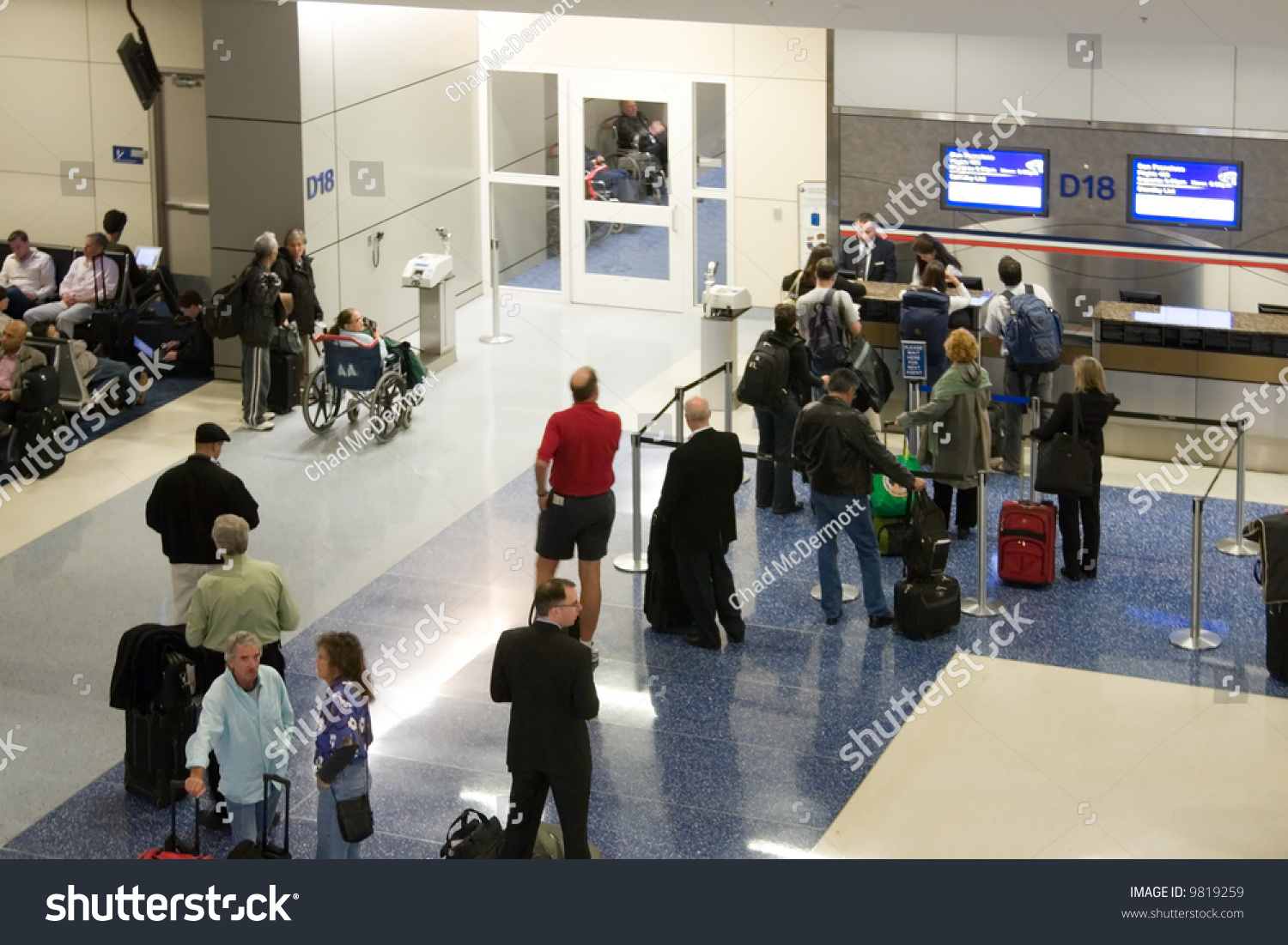 Airport Terminal Concourse Travelers Passengers Stock Photo 9819259 ...