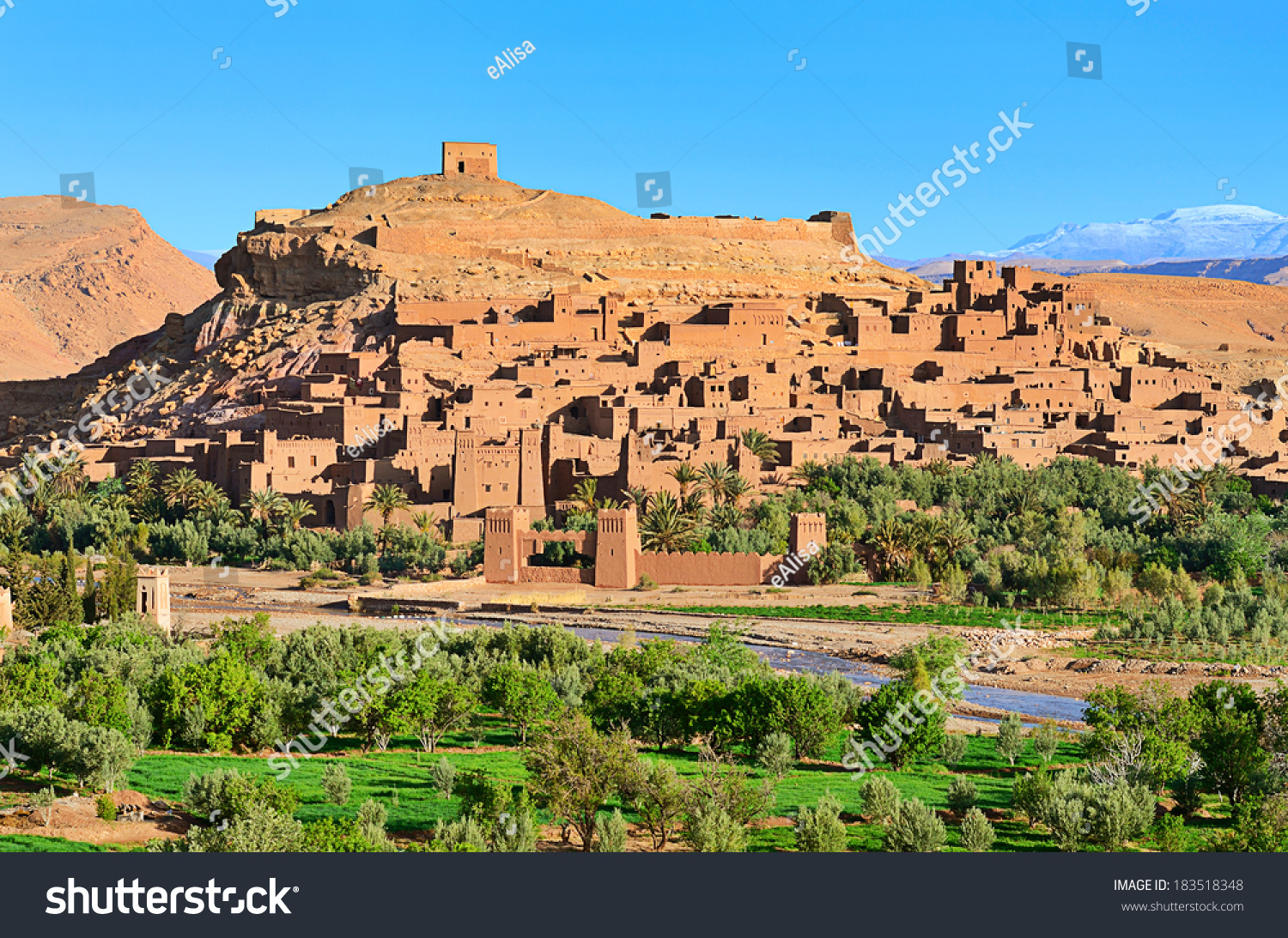 Ait-Ben-Haddou Kasbah In Morocco, Africa. Was Built In 11th. Unesco ...