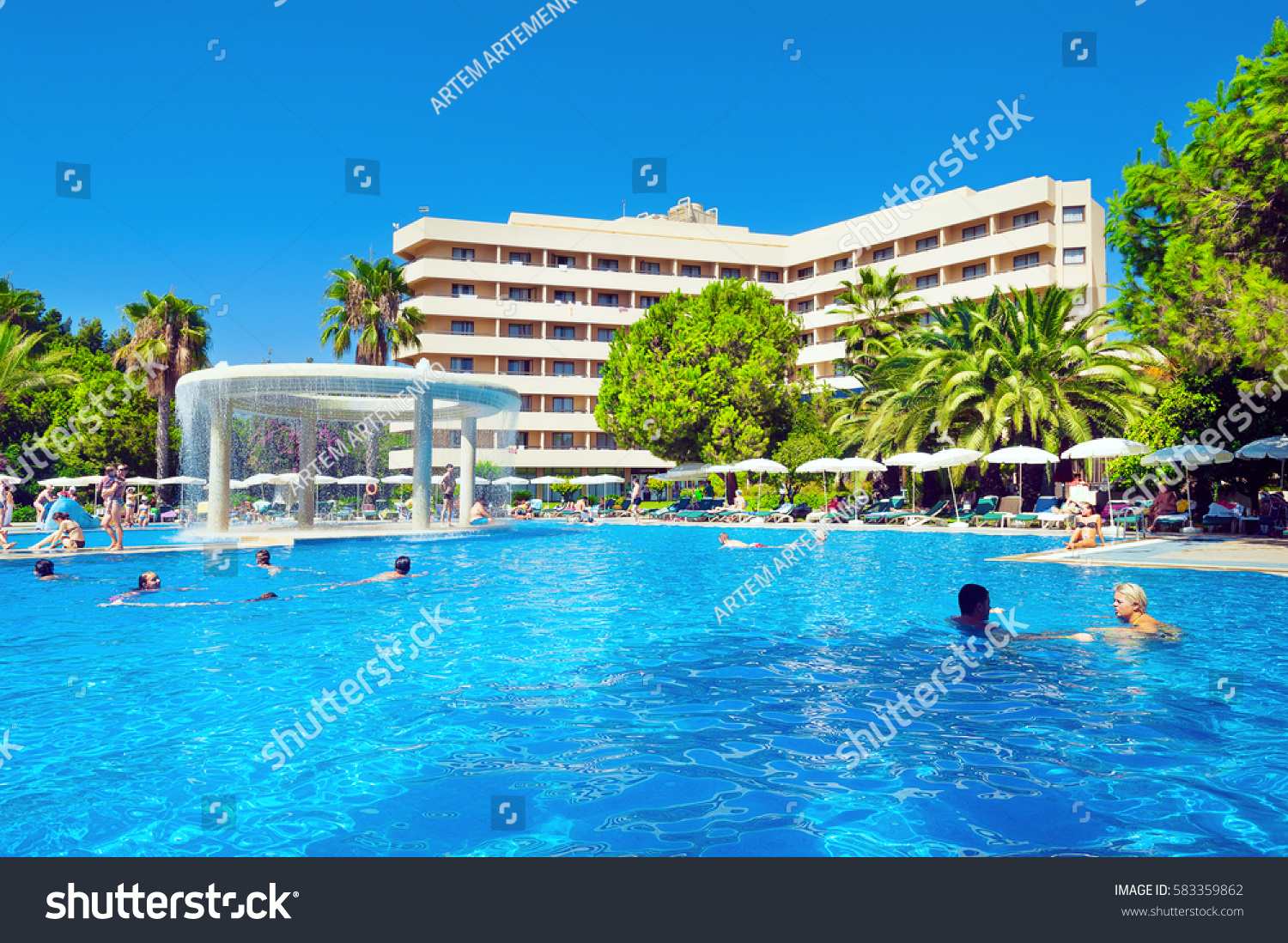 alanya turkey september 3 ozkaymak incekum stock photo edit now 583359862