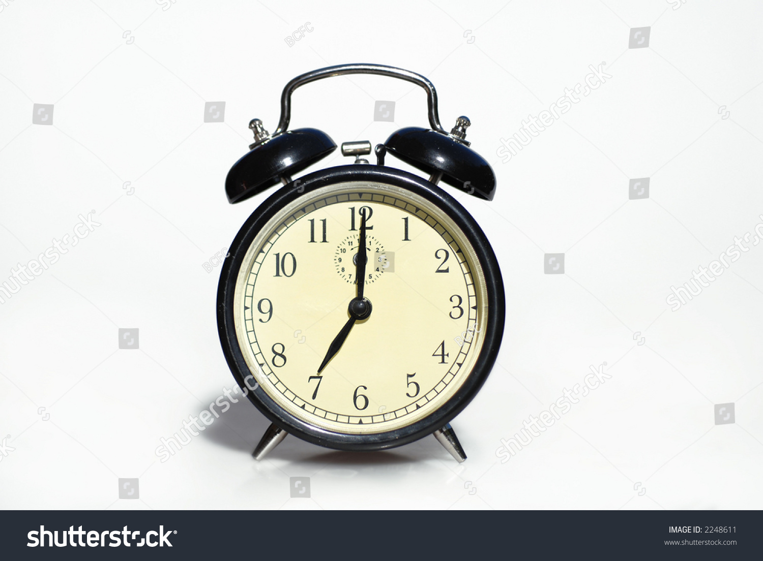 Alarm Clock Seven Oclock Stock Photo 2248611 : Shutterstock